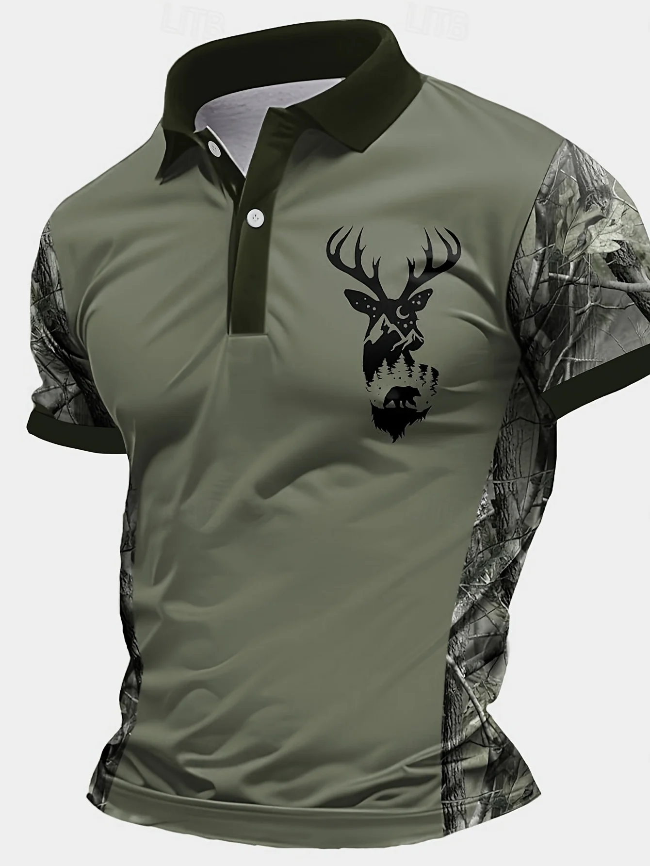 The New Men's Short-Sleeved POLO Shirt for Summer 2025 Features a Casual Fashionable and Breathable 3D Pattern Print