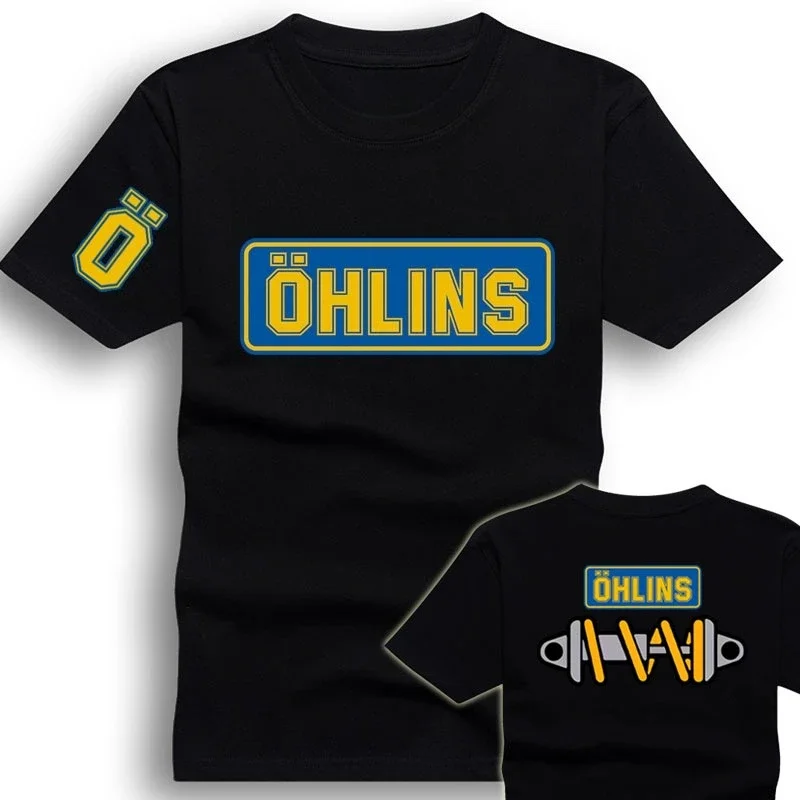 Desktop_Amazing Tees Men Ohlins Shock Suspension Car Motorcycle Sport Racing T Shirt Summer Casual Oversized men's Short sleeve