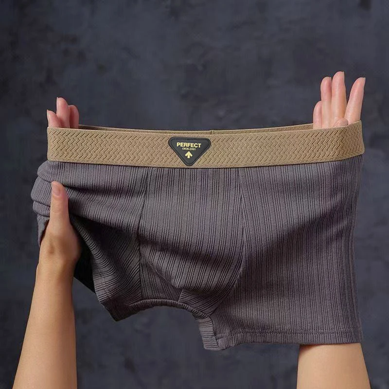 1/4pcs Pack Men Panties Cotton Underwear High Stretch Boxer Shorts Fashionable Sexy Men Underpant Plus Size L-4XL Breathable Men