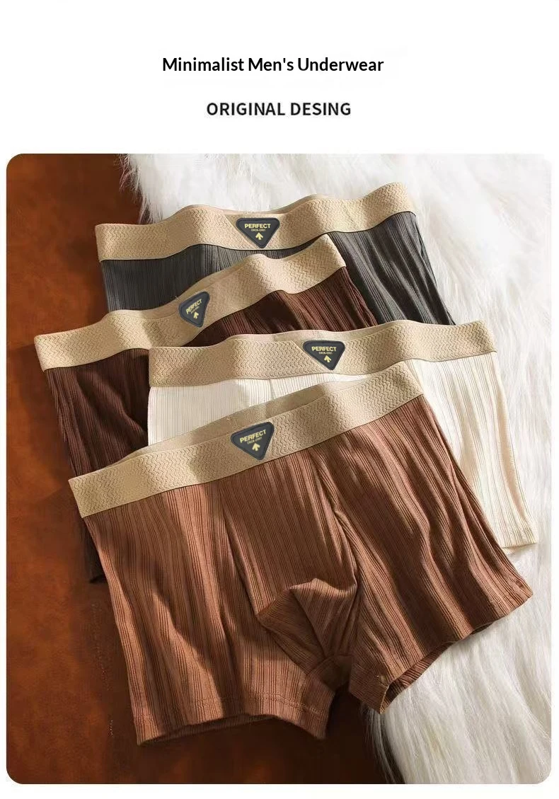 1/4pcs Pack Men Panties Cotton Underwear High Stretch Boxer Shorts Fashionable Sexy Men Underpant Plus Size L-4XL Breathable Men