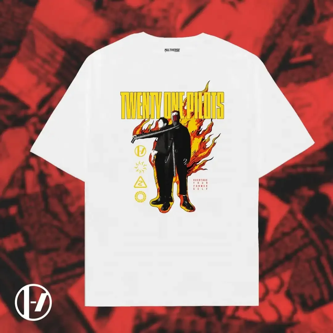 Twenty One Pilots Band Graphics Print Men's T-shirt Short Sleeve Oversized Y2k Top Hip Hop Punk Street Unisex Tee Men's Clothing