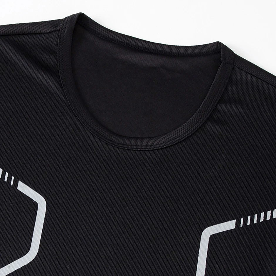 1/3 Piece Men's Four Season Printed Short Sleeved Sports Fitness Quick Drying Comfortable Plus Size Youth Casual Basic Top