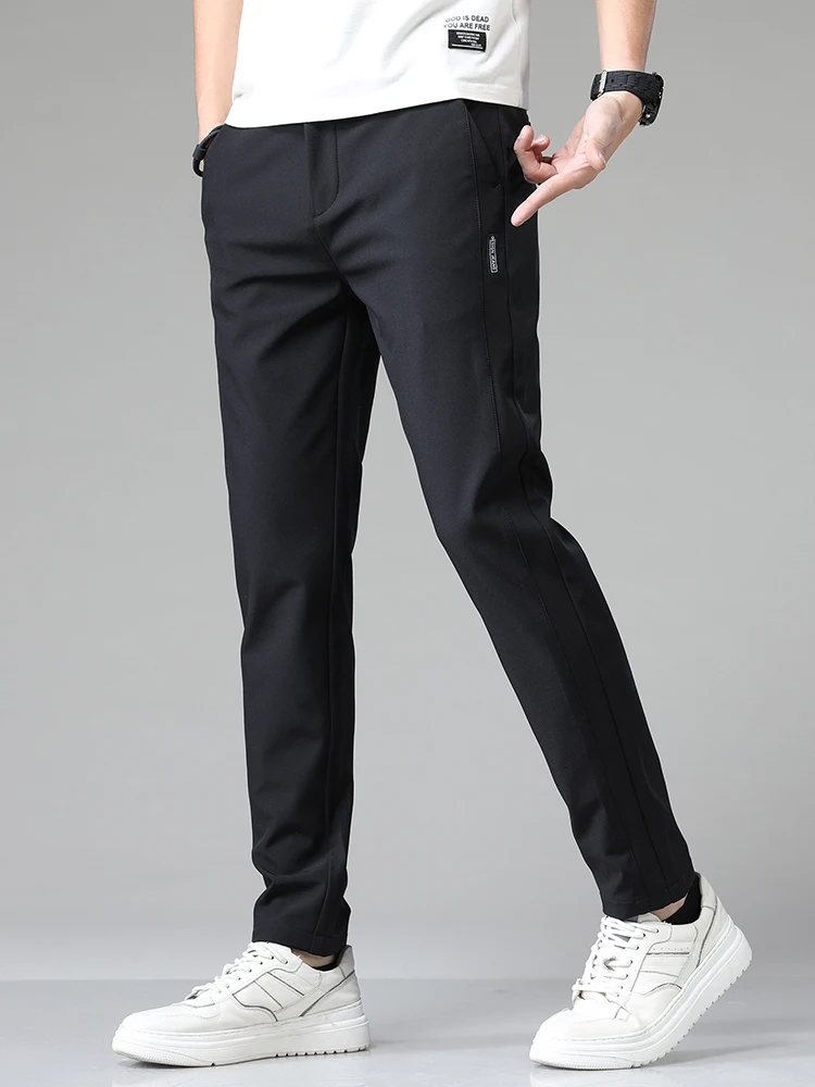 2025 Spring Summer Ultra-thin Men's Stretch Slim Straight Casual Pants High Quality Fashion Breathable Golf Sports Trousers