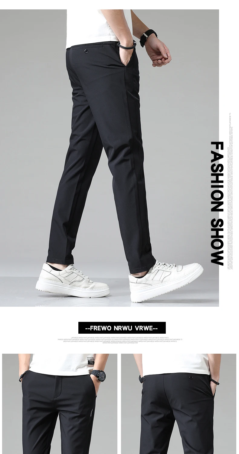 2025 Spring Summer Ultra-thin Men's Stretch Slim Straight Casual Pants High Quality Fashion Breathable Golf Sports Trousers
