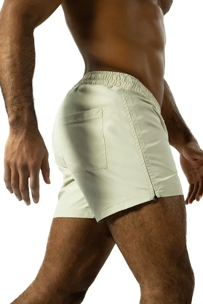 Men's Marathon Running Sweat Shorts with Zipped Pocket Fitness Athletic Breathable Sweatpants Outdoor Sport Training Short Pants