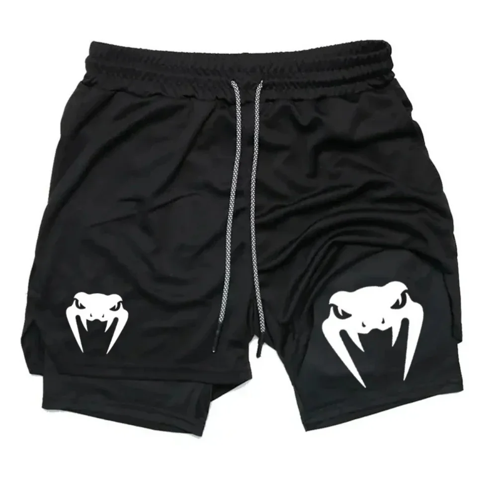 2026 Men's 2-in-1 Running Shorts, High-Quality Elastic Double-Layer Shorts, Breathable and Lightweight, Teen Training Shorts, Sp