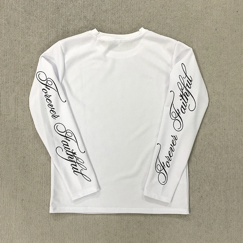 Spring American Retro Y2K Long Sleeve T-Shirt Casual Round Neck Lightweight Breathable Top Letter Print Streetwear