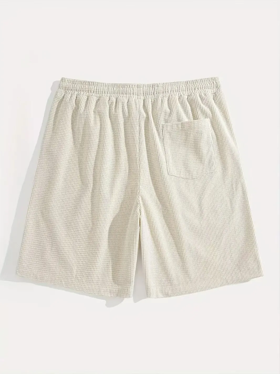 2026 Summer Men's Waffle Texture Casual Sports Beach Shorts Quick Dry Trendy Breathable Bermuda Shorts Streetwear 