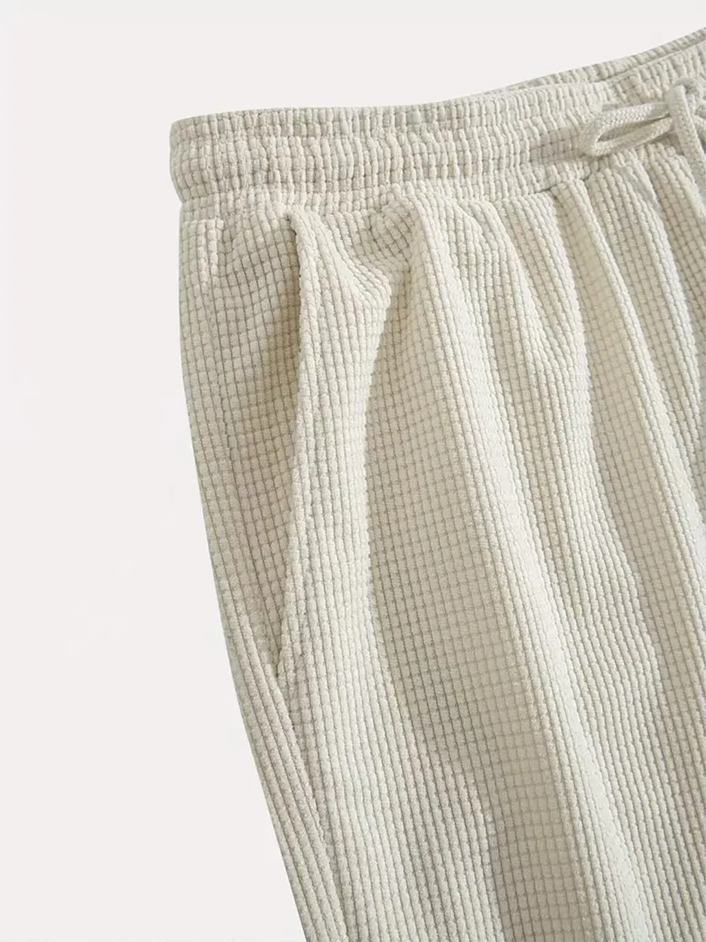 2026 Summer Men's Waffle Texture Casual Sports Beach Shorts Quick Dry Trendy Breathable Bermuda Shorts Streetwear 