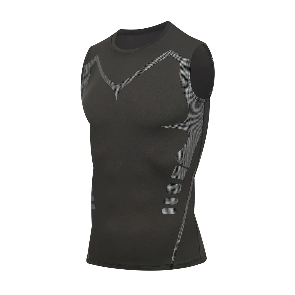 Mans Compression Tank Top Men Gym Shirt Sleeveless Quick Dry Sportswear Male Fitness Bodybuilding Vest Workout Muscle Top   