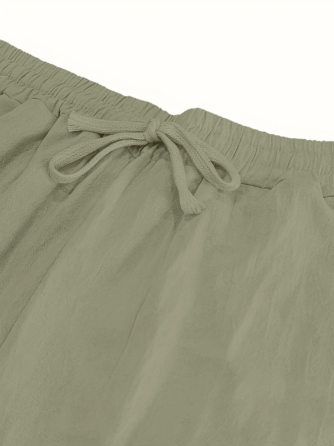 Men's Cotton Linen Loose Fit Pants Comfortable Breathable Casual Wide Leg Trousers for Summer