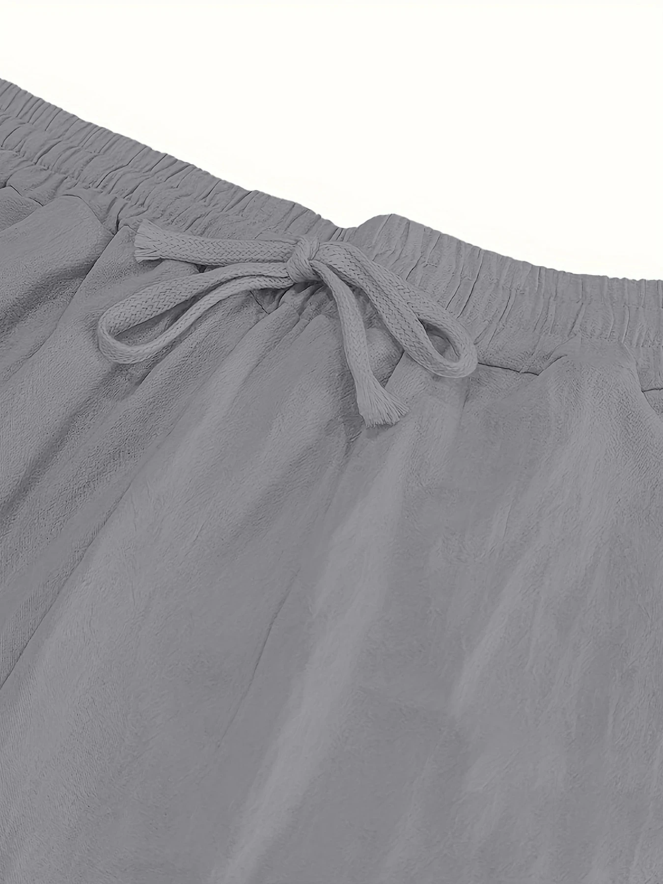 Men's Cotton Linen Loose Fit Pants Comfortable Breathable Casual Wide Leg Trousers for Summer