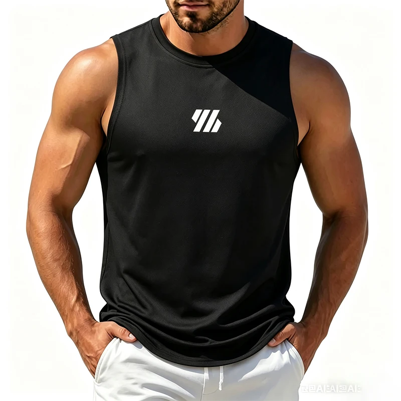 Men's Casual Fitness Tank Top Sportswear Sleeveless Shirt Male Mesh Breathable Tops Tee Sports Vest Undershirt Gyms Vest Men