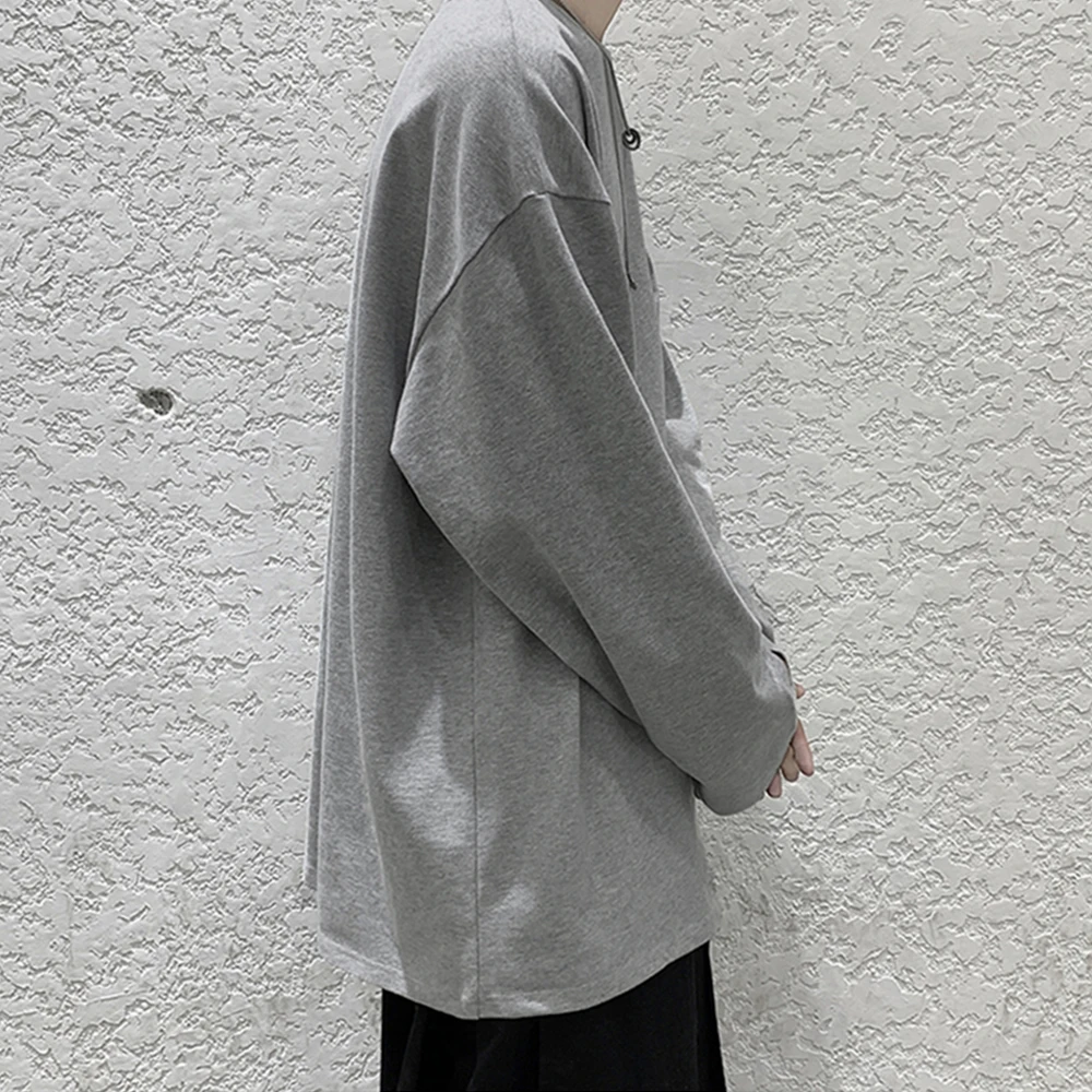 Cotton Oversize  Men's Women T-shirt Man Long sleeves Pure Color Men t shirt T-shirts For Male Female Tops