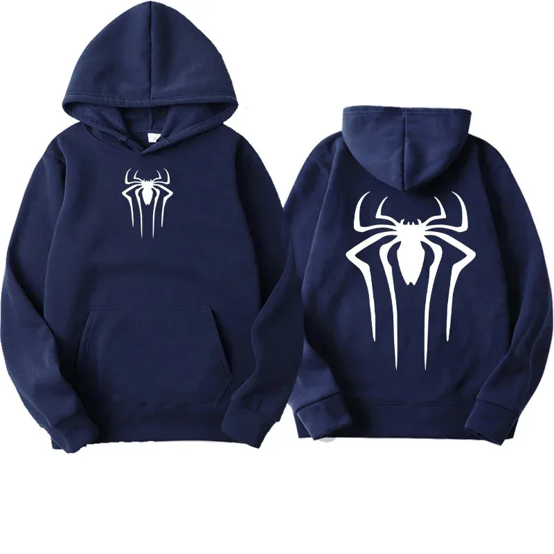 Men's Sweatshirt Fashion Spider Print Hoodie Adult Casual Sports Top Autumn and Winter Outdoor Harajuku Hooded Men and Women Clo