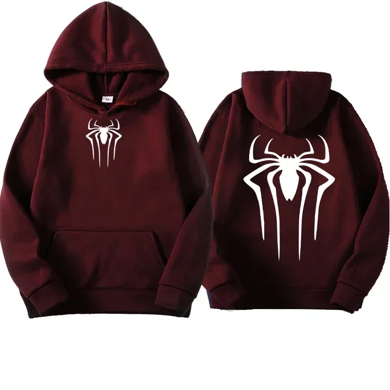 Men's Sweatshirt Fashion Spider Print Hoodie Adult Casual Sports Top Autumn and Winter Outdoor Harajuku Hooded Men and Women Clo