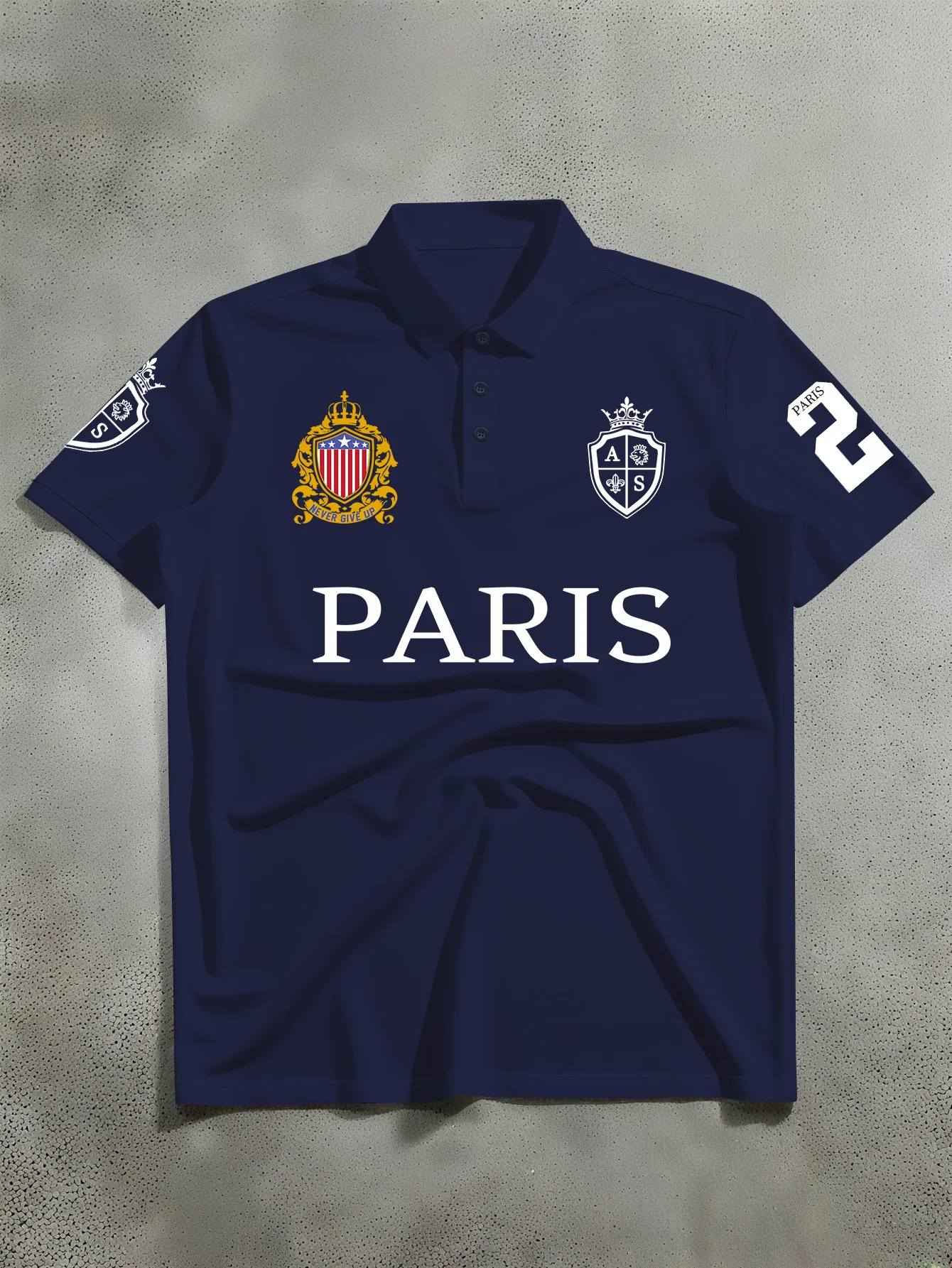 2026 Summer New Men's Short Sleeved Polo Shirt, Paris "Paris" Letter Printed Polo Shirt, Suitable for Outdoor Sports