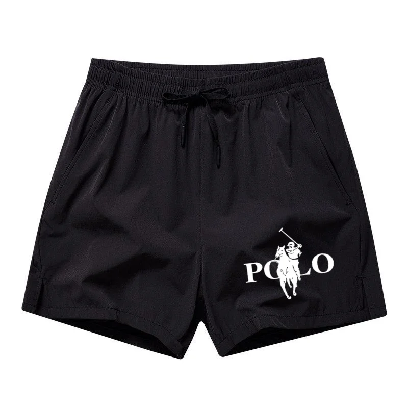 2026 Summer Ice Silk Quick Drying Beach Shorts for Men's Slim Fit Running, Swimming, Fitness, Breathable Shorts