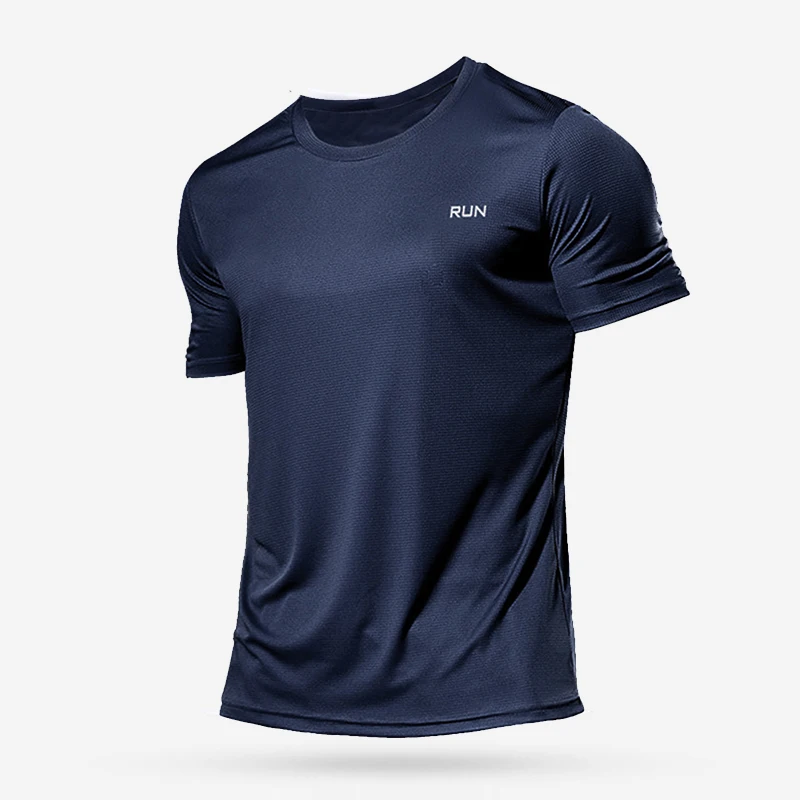 Summer Men Short Sleeve t-Shirt Casual t Shirt Tops Male Quick Dry Running Gym t-Shirts Breathable o-Neck Tee Shirt Man Clothing