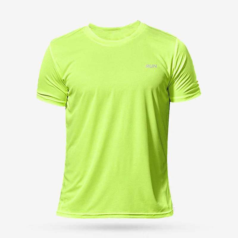 Summer Men Short Sleeve t-Shirt Casual t Shirt Tops Male Quick Dry Running Gym t-Shirts Breathable o-Neck Tee Shirt Man Clothing