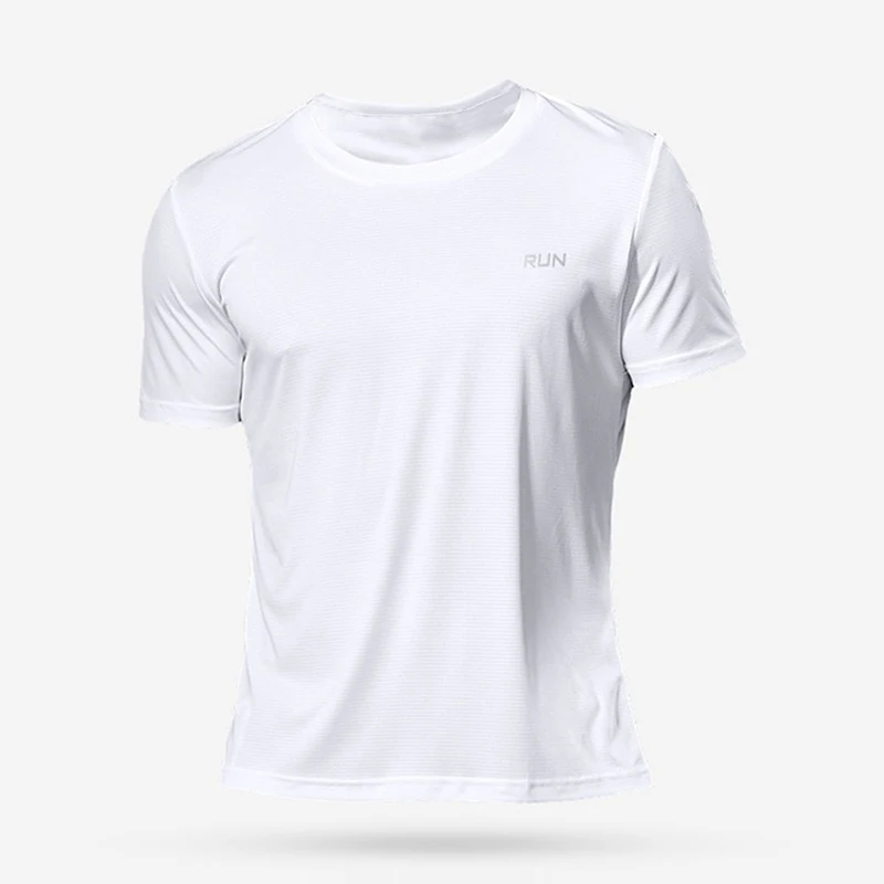 Summer Men Short Sleeve t-Shirt Casual t Shirt Tops Male Quick Dry Running Gym t-Shirts Breathable o-Neck Tee Shirt Man Clothing