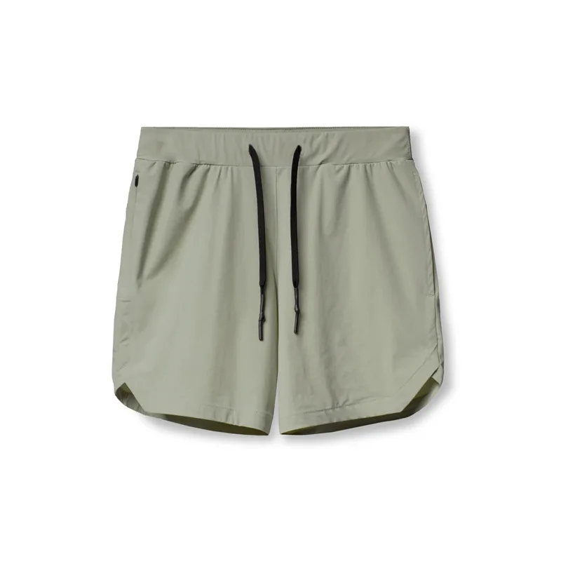 Shorts Single Woven Quick Dry Shorts Solid Color Running Fitness Sports Casual American Style Five Quarter Pants For Men