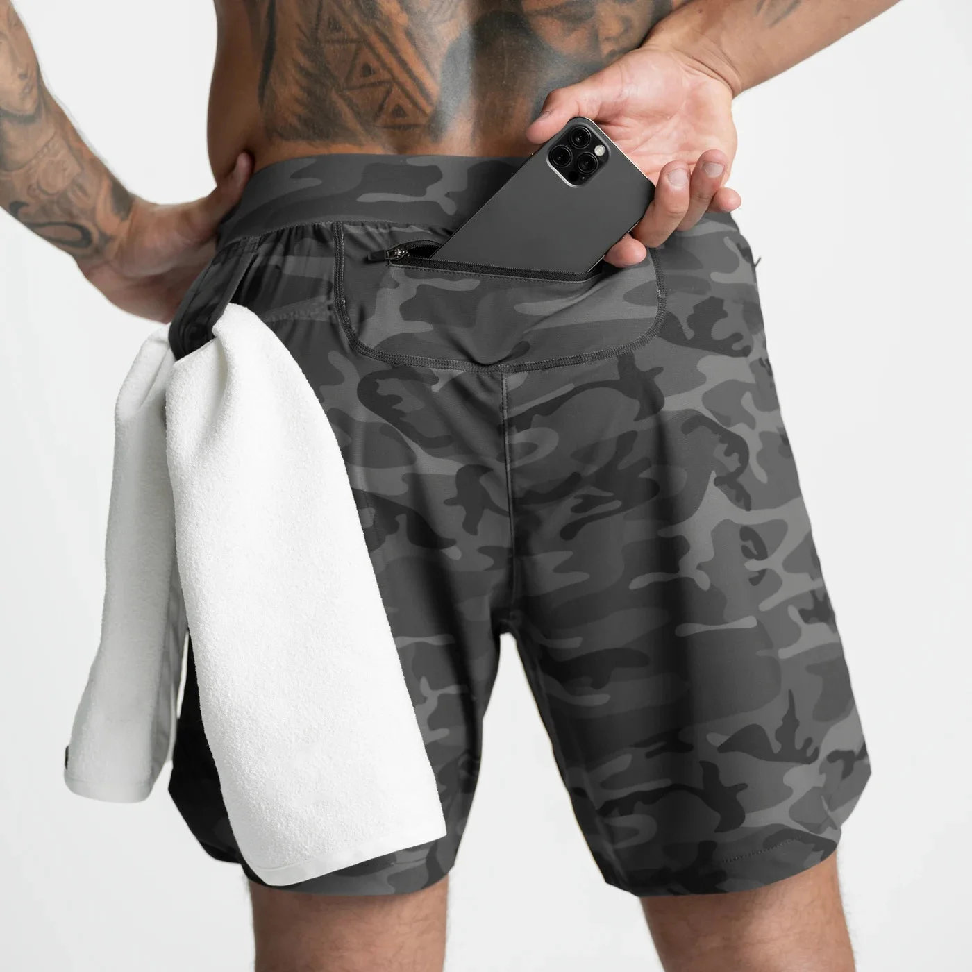 Shorts Single Woven Quick Dry Shorts Solid Color Running Fitness Sports Casual American Style Five Quarter Pants For Men