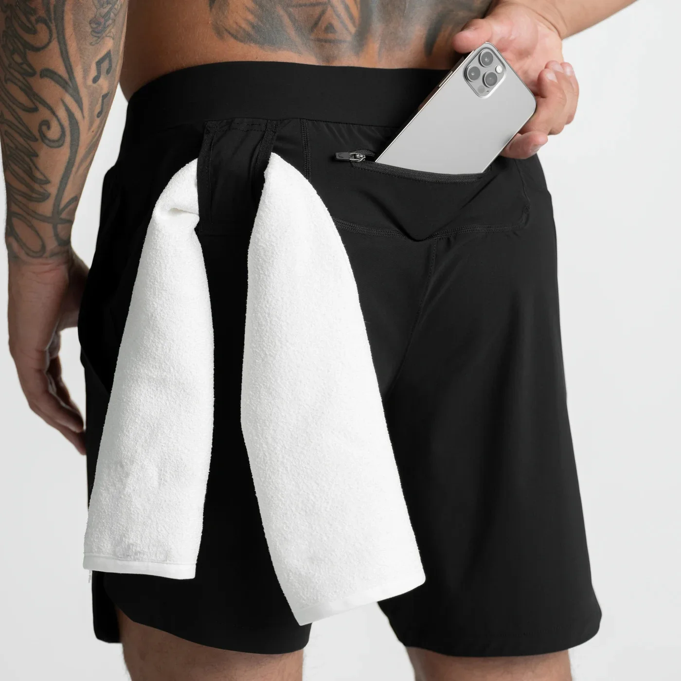 Shorts Single Woven Quick Dry Shorts Solid Color Running Fitness Sports Casual American Style Five Quarter Pants For Men