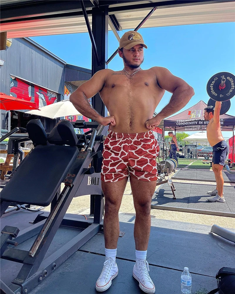 NEW INAKA IP Men shorts Classic GYM Basketball Workout Mesh Shorts Summer casual shorts gym sports quick dry shorts men shorts