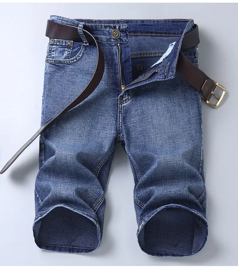 Summer Shorts Jeans Men Denim Pants Stretch Black Fashion Design Men's Jeans Slim Straight Male Short Jeans