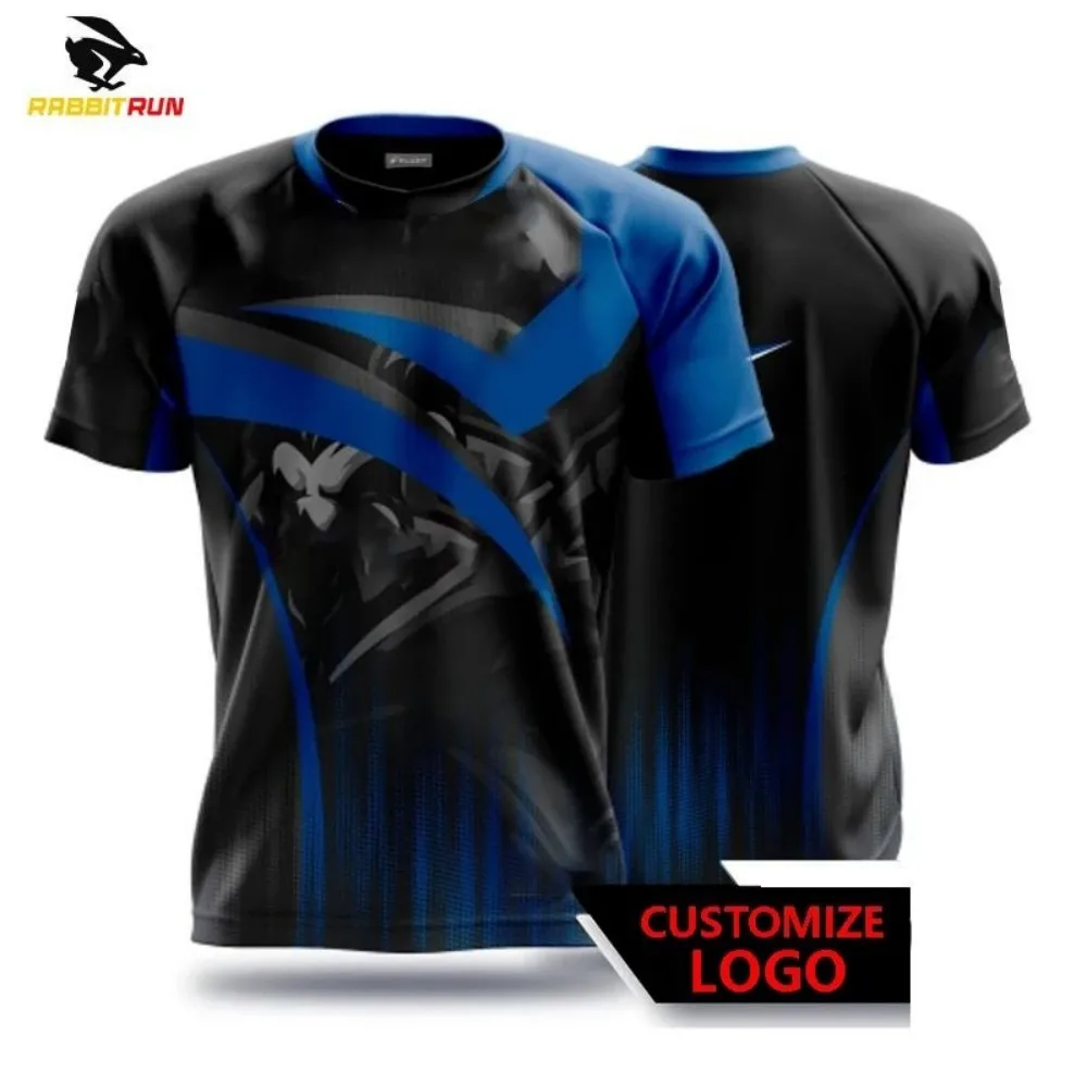 New men's breathable and comfortable T-shirt with striped printed pattern outdoor casual sports top