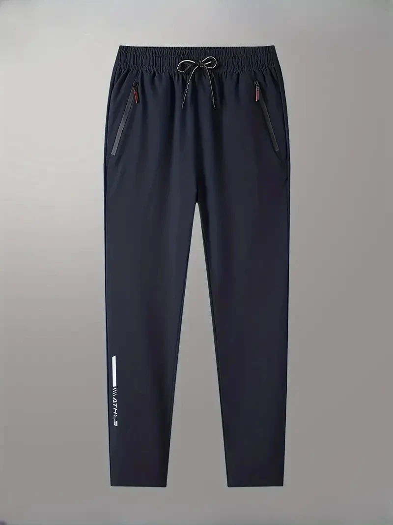 Soft Men's Casual Straight Pants Stretch Elastic Waist Jogger Korean Classic Blue Black Gray Brand Trousers Plus Size