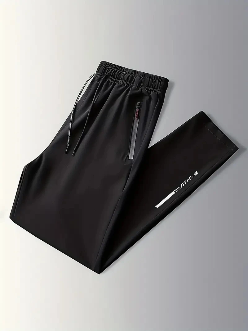 Soft Men's Casual Straight Pants Stretch Elastic Waist Jogger Korean Classic Blue Black Gray Brand Trousers Plus Size