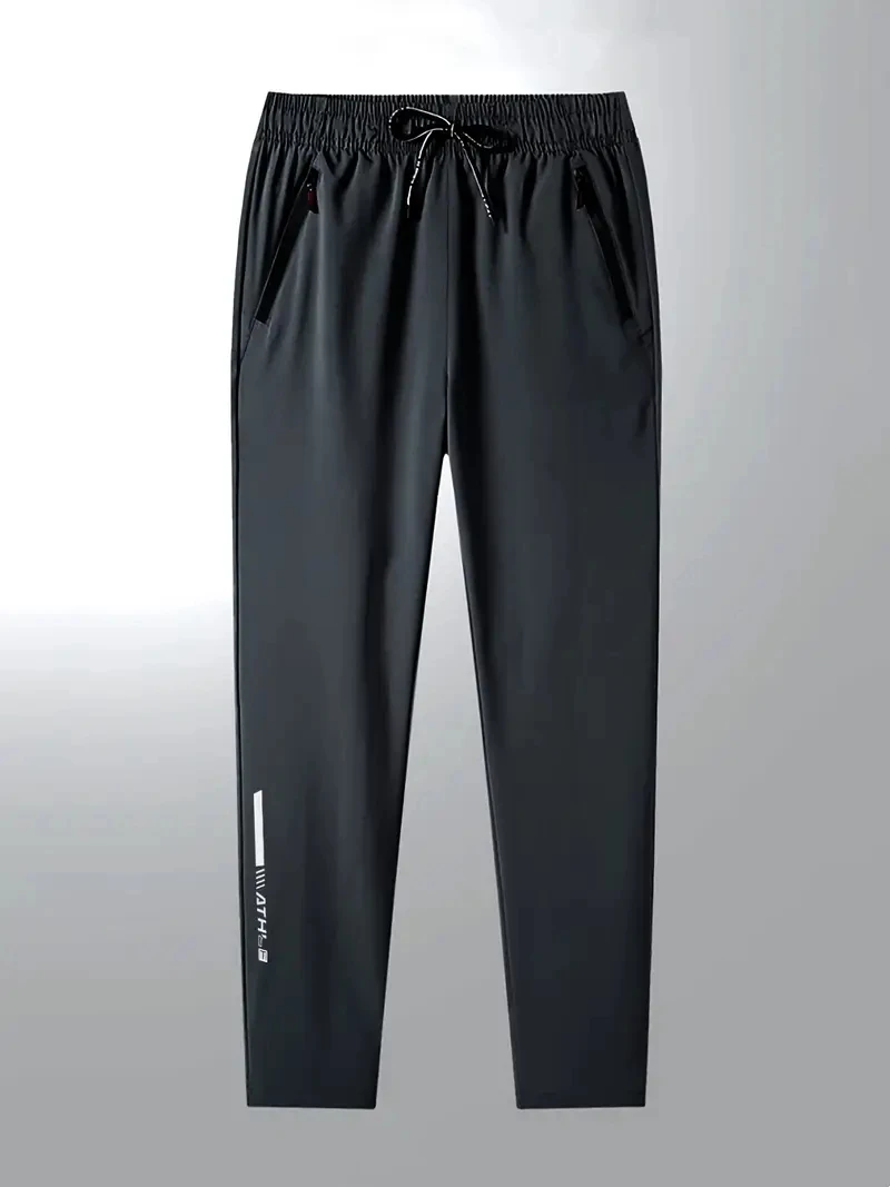 Soft Men's Casual Straight Pants Stretch Elastic Waist Jogger Korean Classic Blue Black Gray Brand Trousers Plus Size