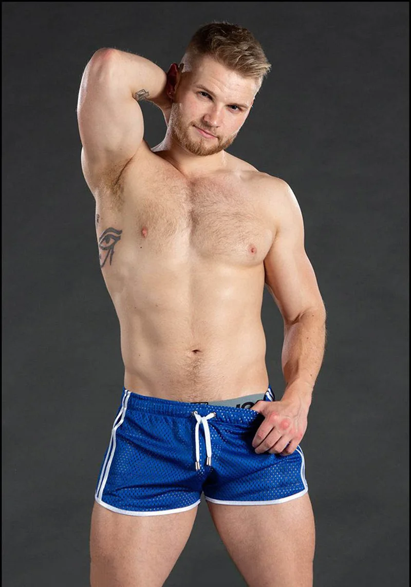 Men's Sweatpants Hole Dry Breathable Sexy Beach Outdoor Casual Three-Quarter Pants（MNDK-05）