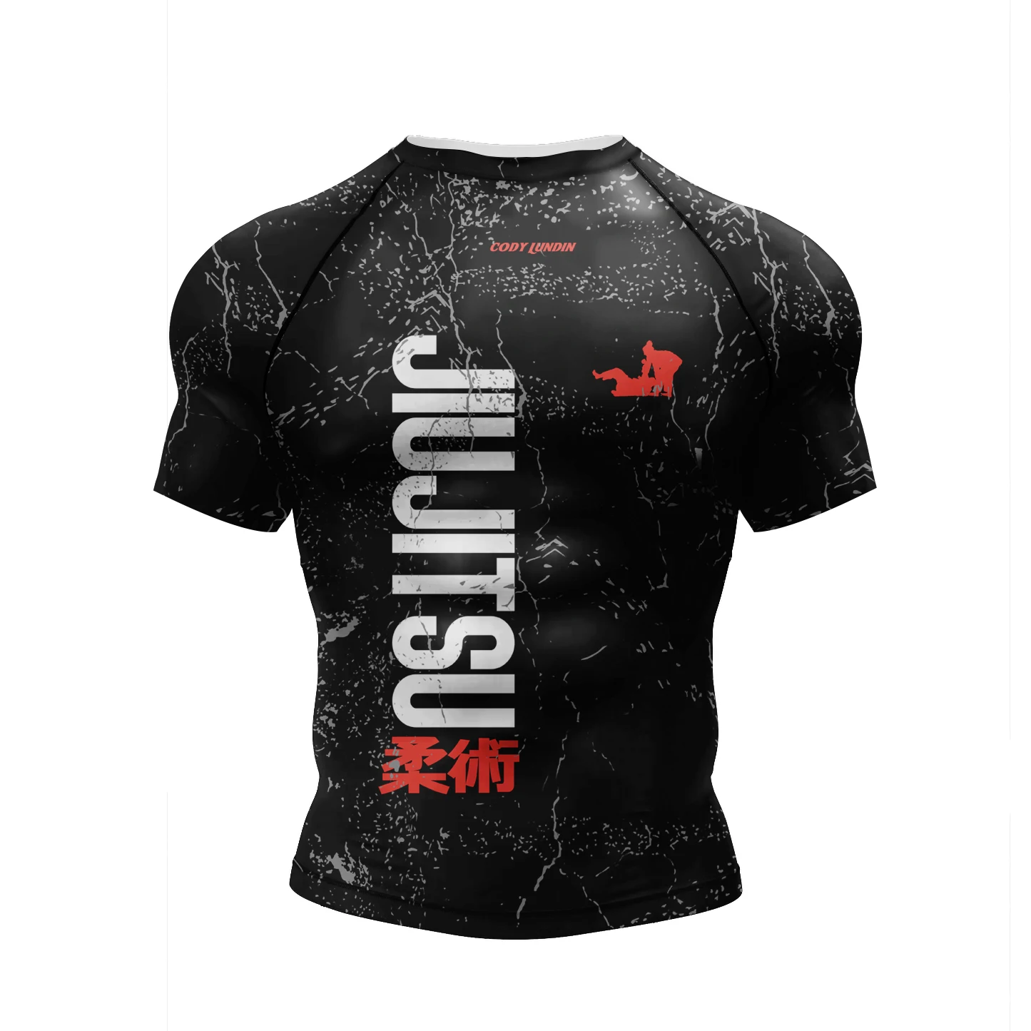 Ukiyo-e Style Dragon Compression T-Shirt, MMA Training Rash Guard BJJ 3D Printed Quick-Drying T-Shirt Summer outdoor streetwear