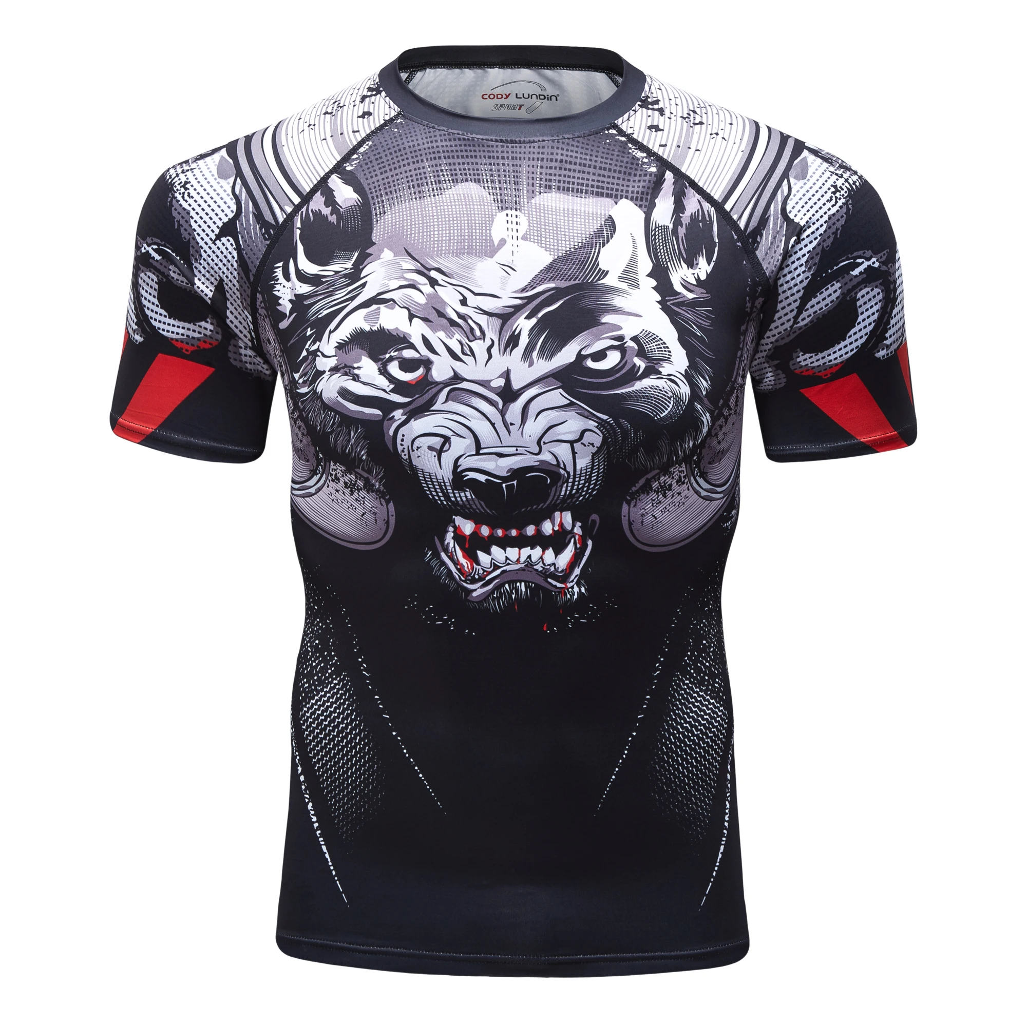 Ukiyo-e Style Dragon Compression T-Shirt, MMA Training Rash Guard BJJ 3D Printed Quick-Drying T-Shirt Summer outdoor streetwear