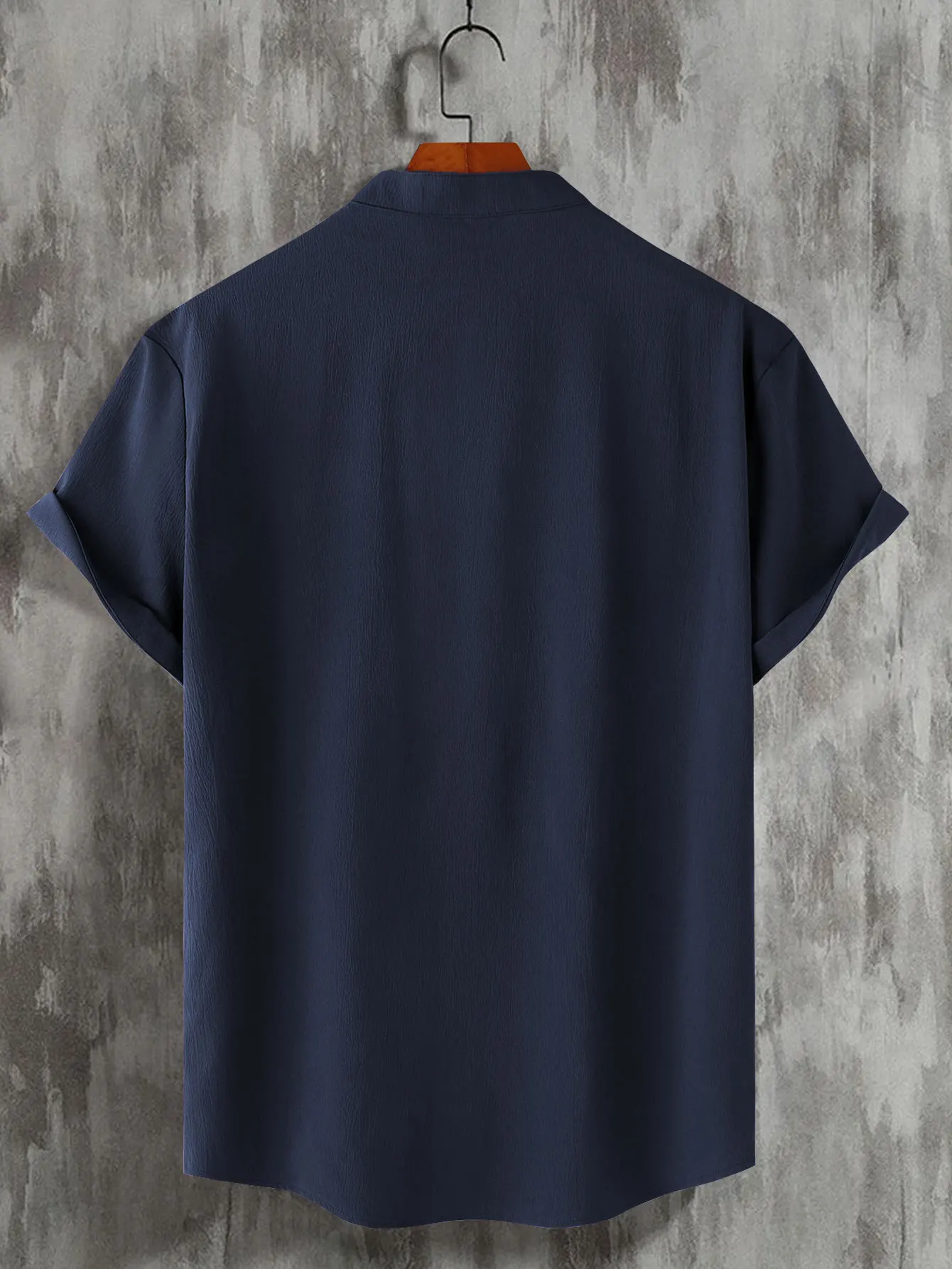 Summer Fashion Men's Short Sleeve Button Down Henley Shirts Casual Solid Beach Shirt