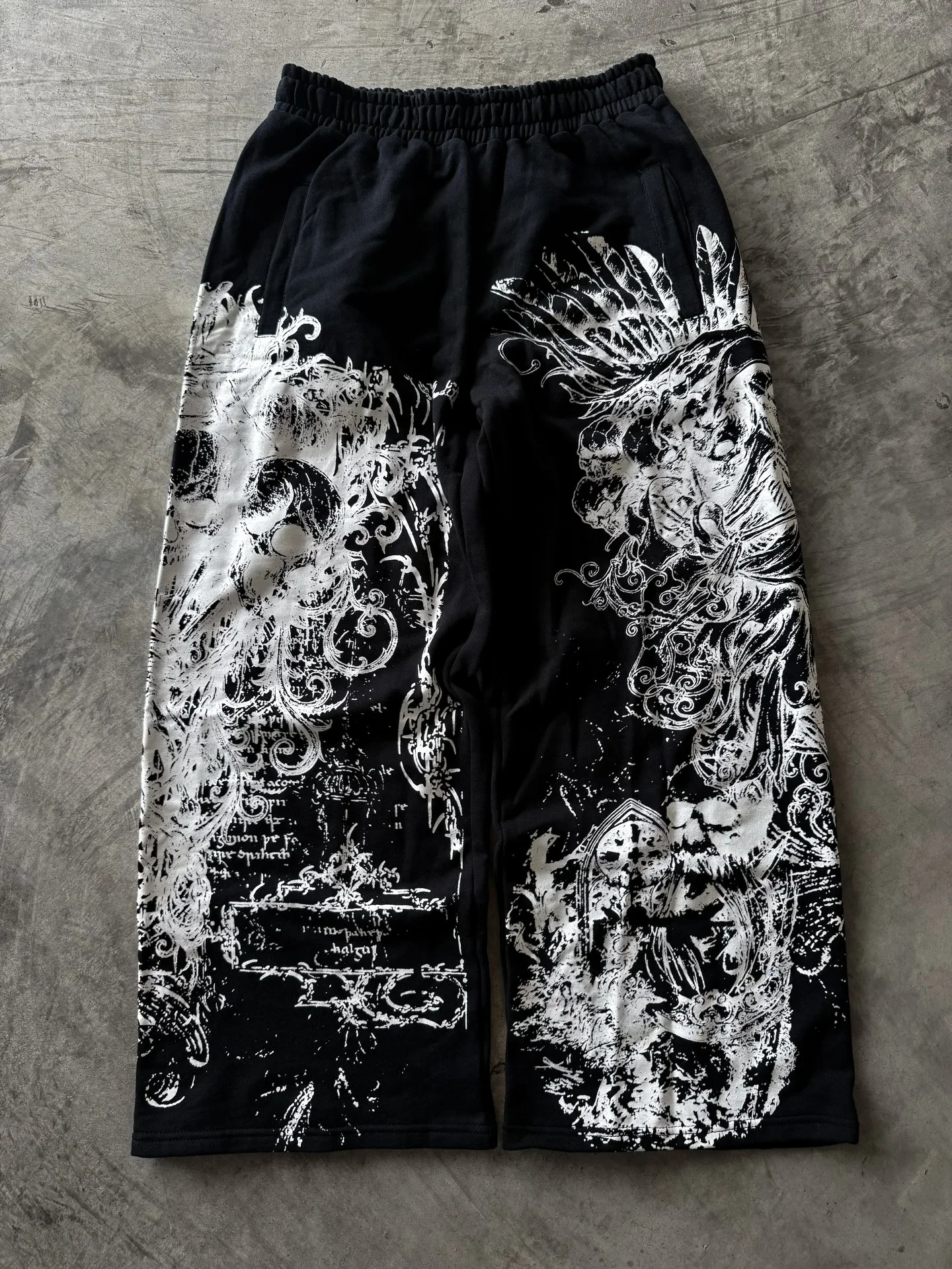 2026 Summer New Y2K Retro Casual Pants Gothic Skull Head Direct Spray Printed Floor Pants Extra Large Neutral Fashion Pants