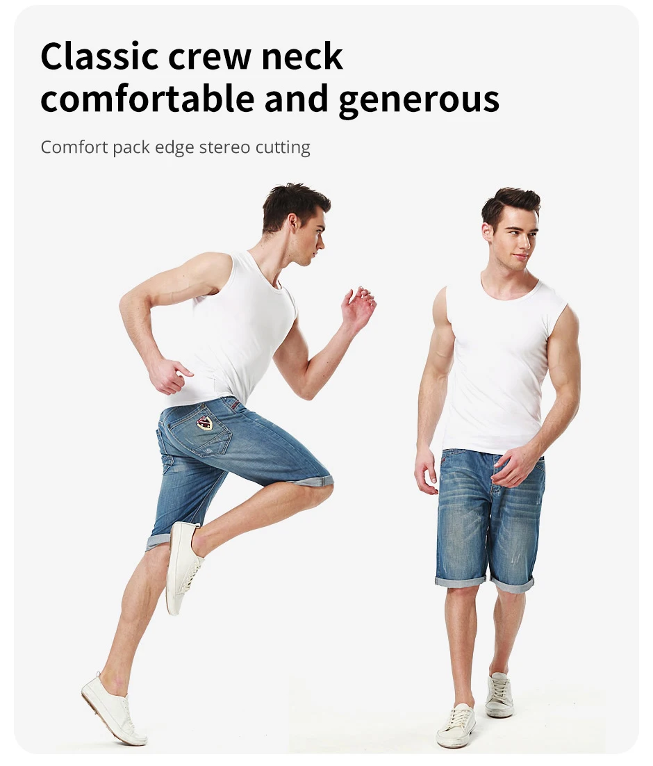 1/3/5 pcs Men's Cotton Sleeveless Thin Vest Young Men's Wide-shouldered Sports Fitness Slim Vest Thin Joker Tight Vest Breathabl