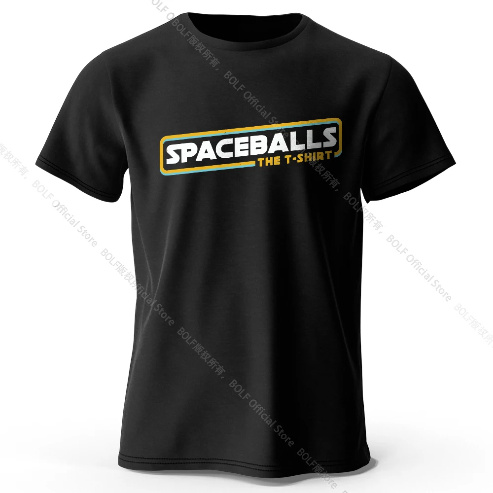 Spaceballs Printed T-Shirt 100% Cotton Oversized Sci-Fi Graphic Tees for Men Women Summer Tops Nerd Streetwear