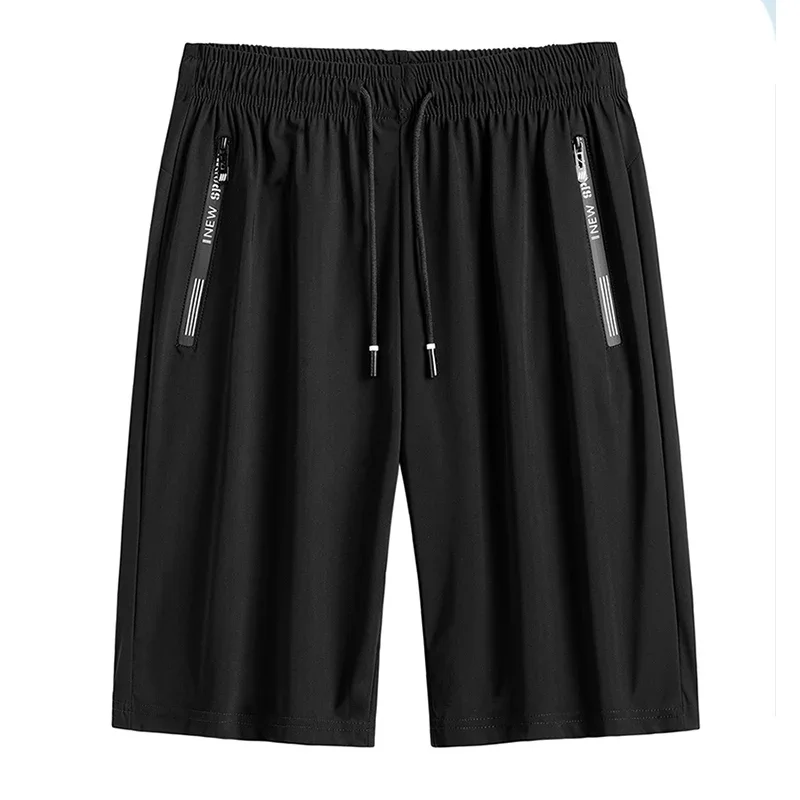 Men Plus Size Casual Shorts 6XL 7XL Big Size Gym Shorts Ice Silk Stretchy Summer Beach Short Pants Quick Dry Male Clothing 180KG