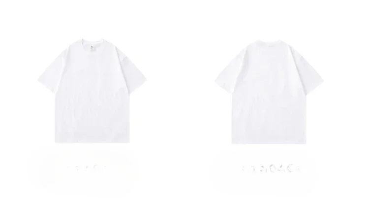 300g Cotton T Shirts Men Short Sleeved Heavyweight  Summer Round Neck Loose Breathable Shirt for Men Women Basic Tee