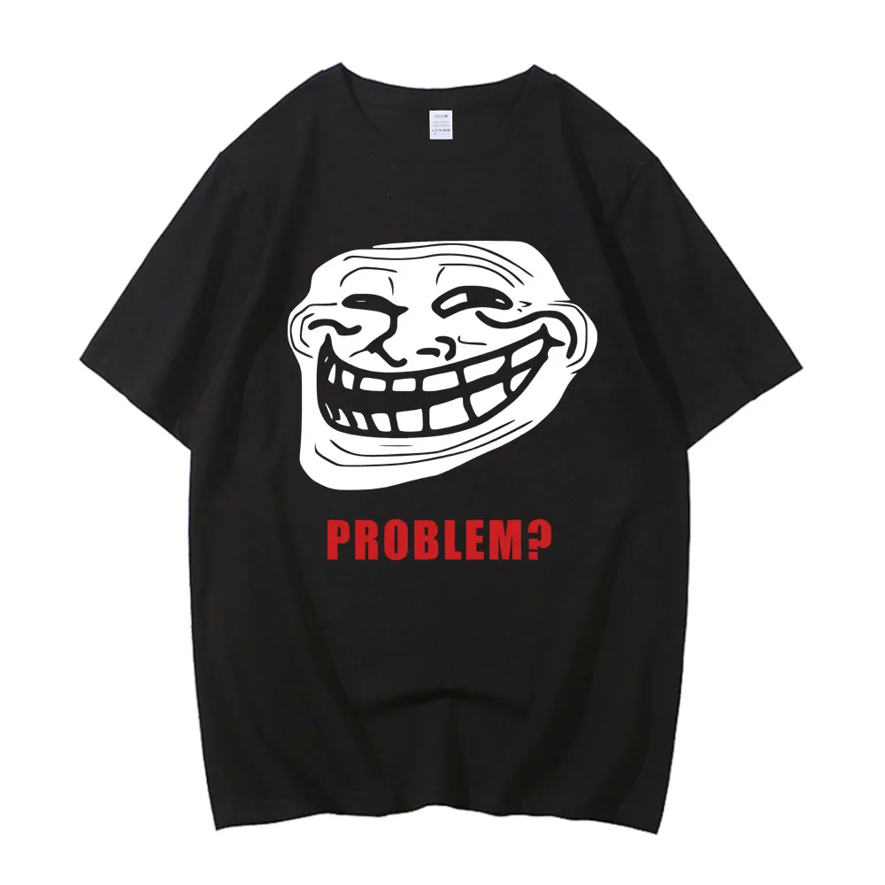 TROLLFACE MEME RAGE COMIC FUNNY TROLL JOKE INTERNET Mens Womens T-Shirt Cotton High Quality TEE Shirt