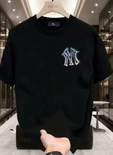 2026 Summer New Style Heavyweight 100% Cotton Short-Sleeved T-Shirt Men's Loose Trendy Cool High-End Shirt Men's Clothing