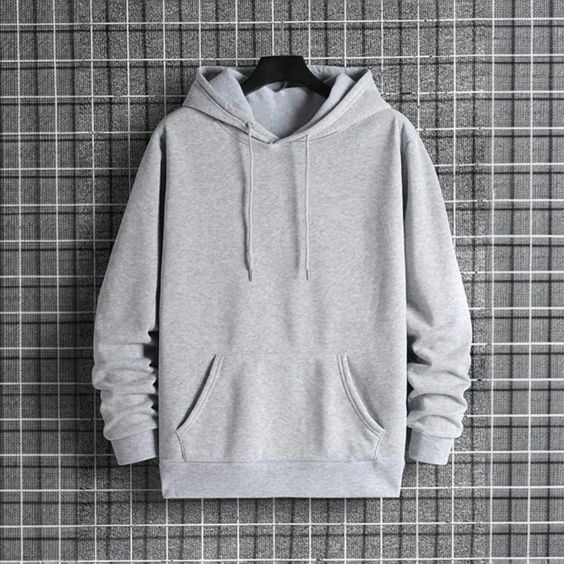 2025 Fall/winter New Arrival Men's Hoodie High Quality Solid Color Hooded Sweatshirt Male Home Outdoor Casual Fashion Pullover