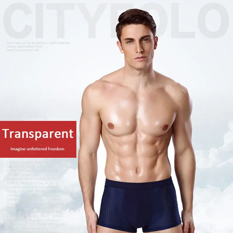 1 PCS Men Bamboo Fibre Shorts AU Boxhero Bamboo Fiber Briefs UV Protection Panty Silky Smooth