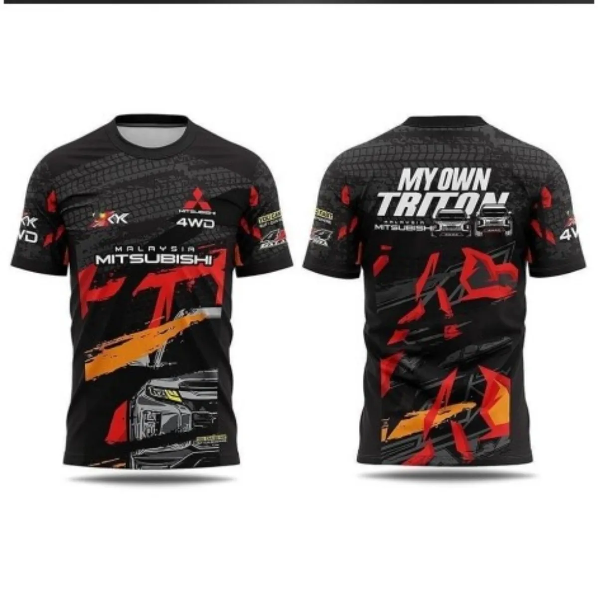 Mitsubishi racing men's sportswear, lightweight short-sleeved top, suitable for motorcycle and bicycle riding.