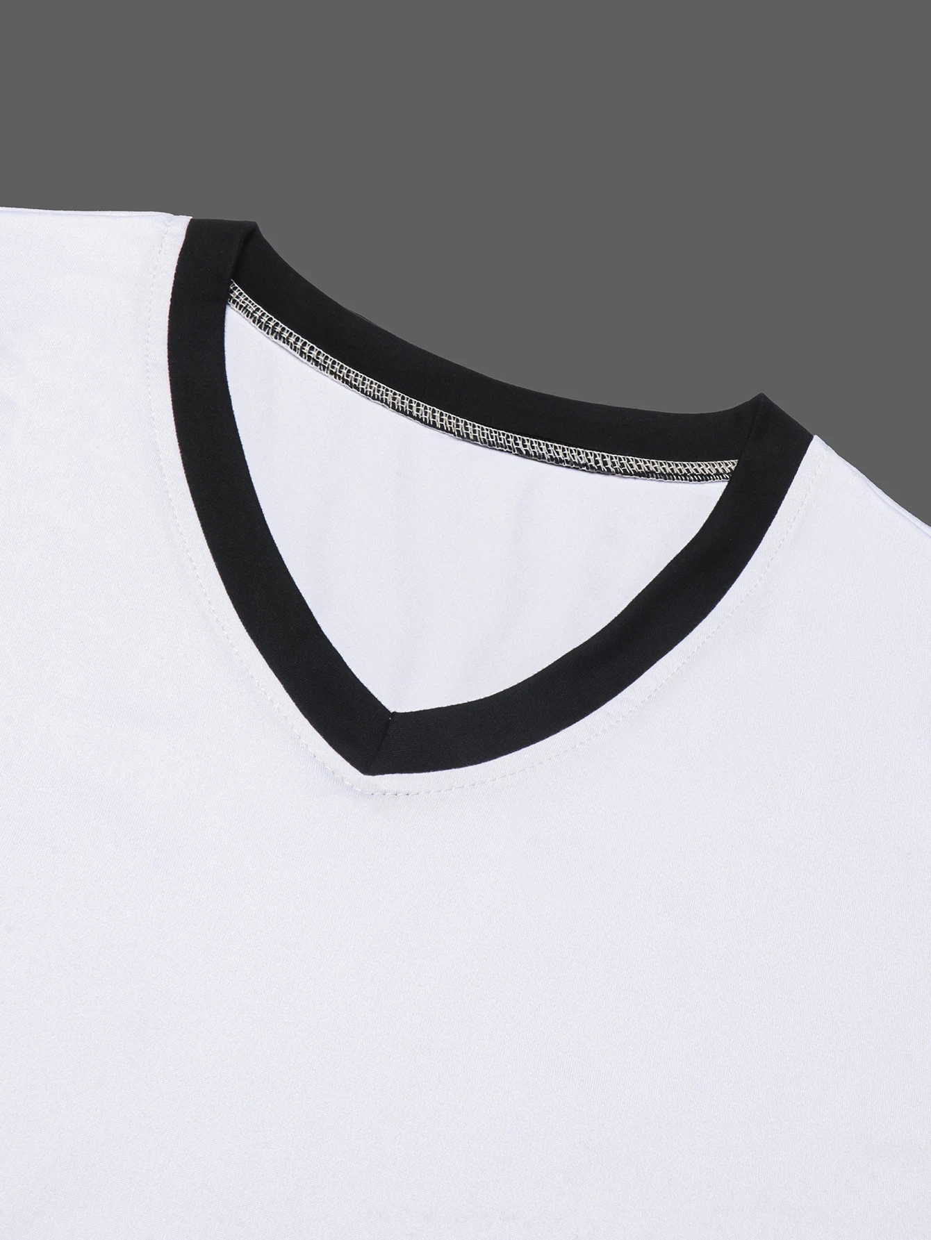 2026 Summer New Men's Trendy V-neck Quick Drying Breathable Leisure Outdoor Sports Running Fitness Loose Short Sleeved T-shirt