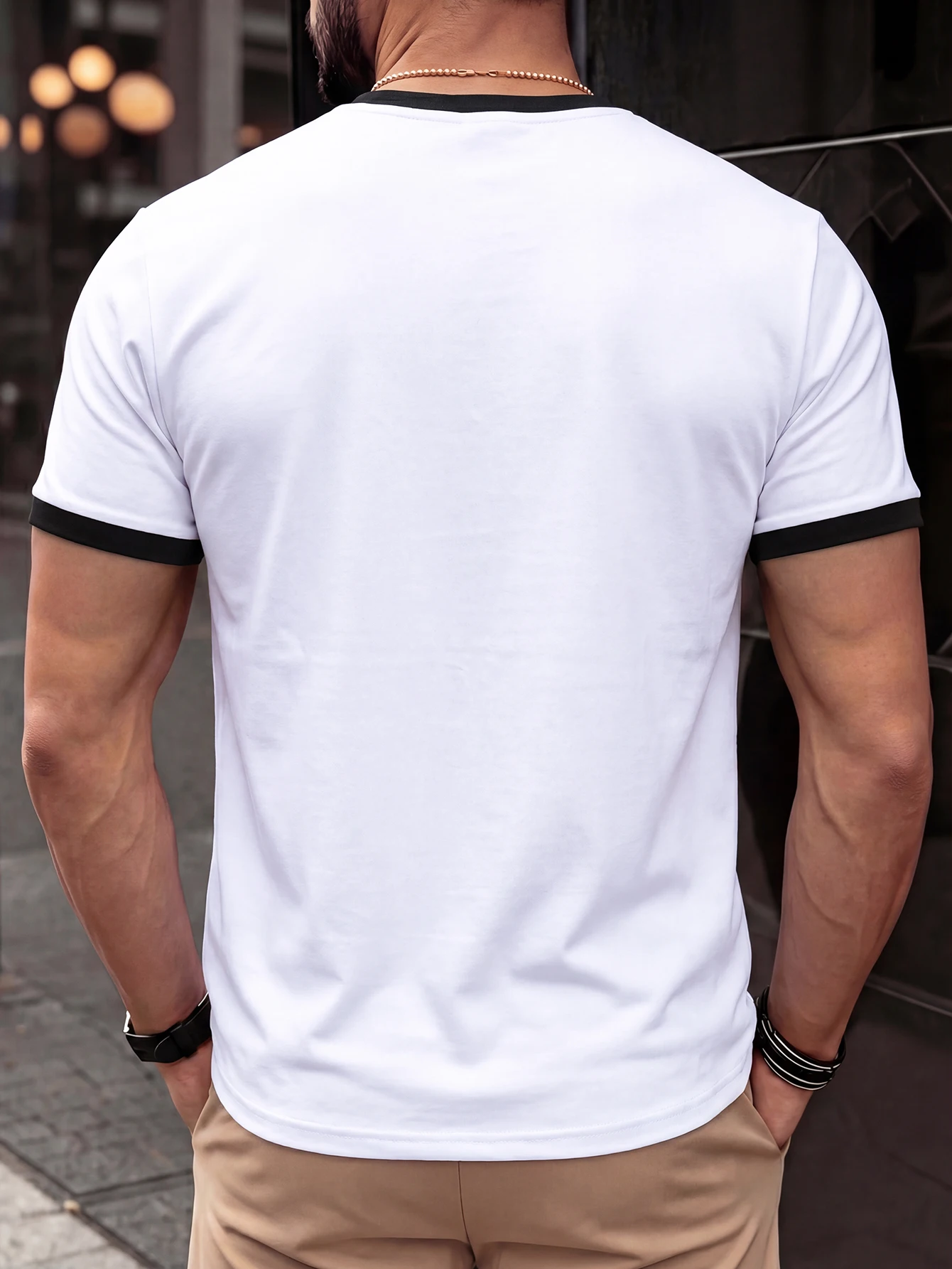 2026 Summer New Men's Trendy V-neck Quick Drying Breathable Leisure Outdoor Sports Running Fitness Loose Short Sleeved T-shirt